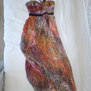 BCBGMaxAzria Multicolor Strapless Dress